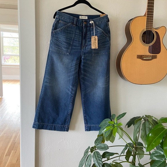 Madewell Denim - NWT Madewell Wide Leg Crop Jeans